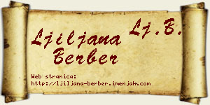 Ljiljana Berber vizit kartica